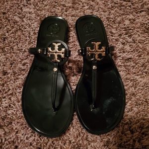 Tory Burch Black Jelly Thong Sandal
